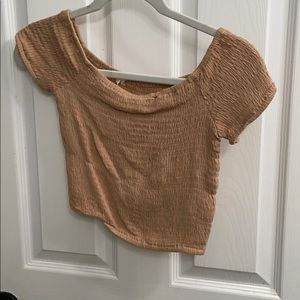 Beige crop top